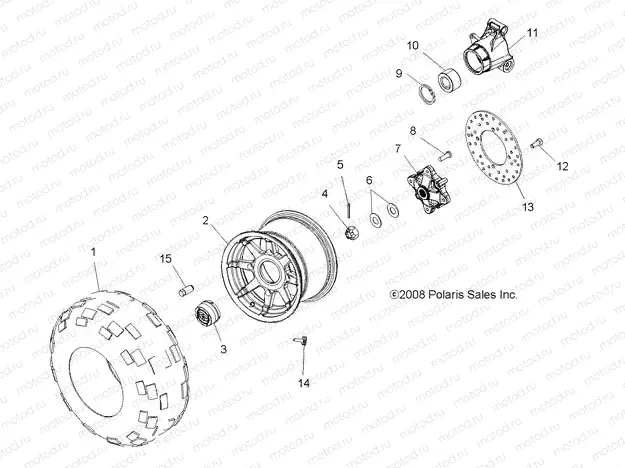 WHEELS | WHEELS, REAR - A13MN50ET (49ATVWHEELREAR09SP500TR)