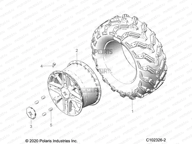 WHEELS | WHEELS, REAR - A20SYE95AD/CAD (C102326-2)