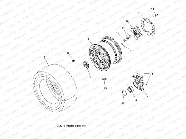 WHEELS | WHEELS, REAR and HUB - A15SVE95HW (49ATVWHEELREAR14850)