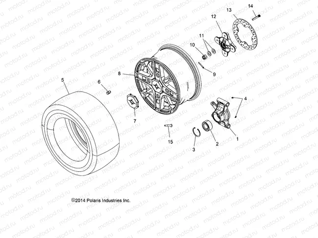 WHEELS | WHEELS, REAR and HUB - A15SXE95FK (49ATVWHEELRR15F1EU)
