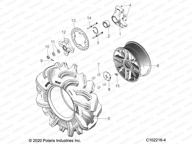 WHEELS | WHEELS, REAR and HUB - A20SXM95AL/CAL (C102216-4)