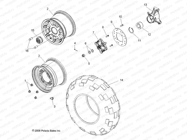 WHEELS | WHEELS, REAR - R11VH76/VY76 ALL OPTIONS (49ATVWHEELREAR09RZR)