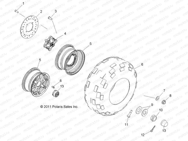 WHEELS | WHEELS, REAR - R13RH50AG/AH/AM/AR (49RGRWHEELRR12500)