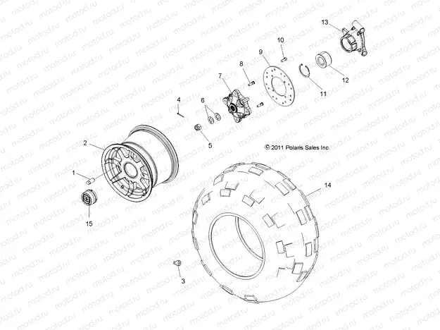 WHEELS | WHEELS, REAR - R13VH57FX (49RGRWHEELRR12RZR570I)