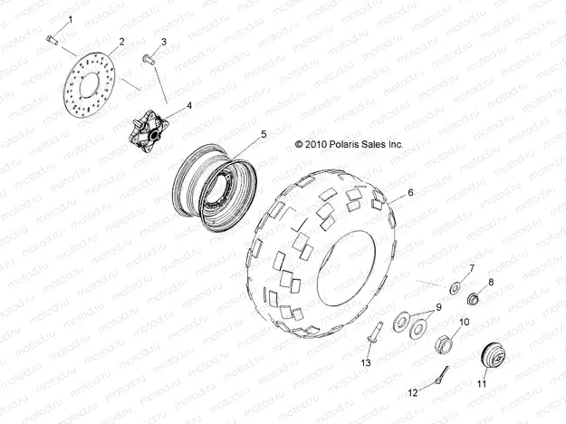 WHEELS | WHEELS, REAR - R13WH90DG (49RGRWHEELRR11DCREW)
