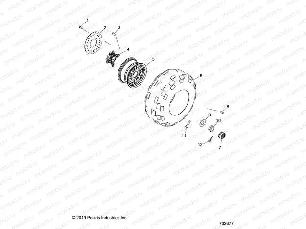 WHEELS | WHEELS, REAR - R20MAE57BH (702677)