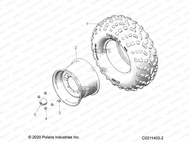 WHEELS | WHEELS, REAR TIRE - A22SEE57F1/F57C1/F1/S57C1/C2/C5/F1/F2/F5 (C0211403-2)