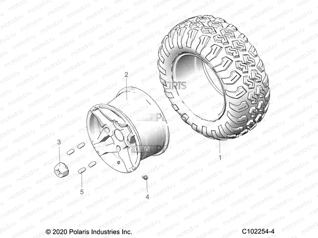 WHEELS | WHEELS, REAR TIRE - A22SWS57C2 (C102254-4)