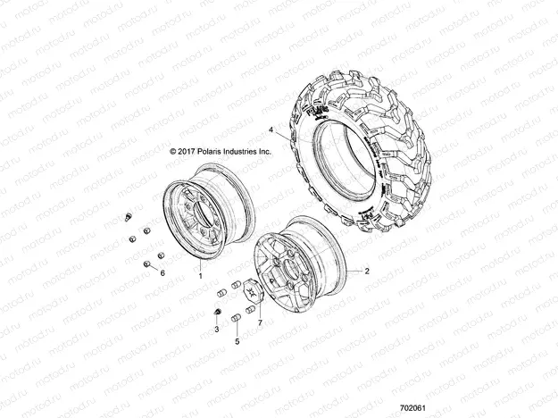 WHEELS | WHEELS, REAR - Z20A5A87B2/E87BP/BK/BX (702061)