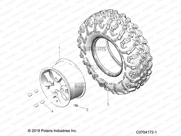 WHEELS | WHEELS, REAR - Z20RAB92AC/BC/AR/BR/D92AC/BC/AR/BR (C0704172-1)