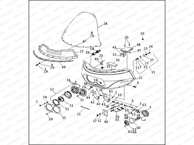 WINDSHIELD, FAIRING & LAMPS - FLTC (2 OF 2)