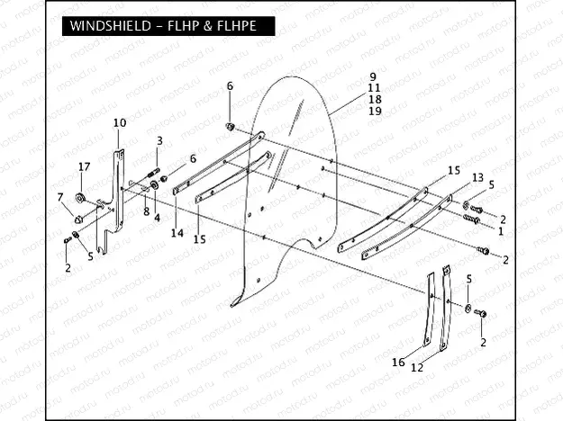 WINDSHIELD - FLHP & FLHPE