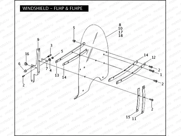 WINDSHIELD - FLHP & FLHPE