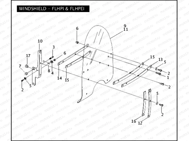 WINDSHIELD - FLHPI & FLHPEI