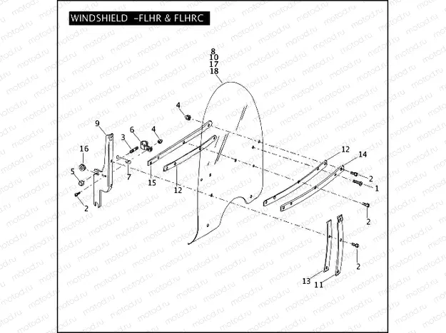 WINDSHIELD - FLHR & FLHRC