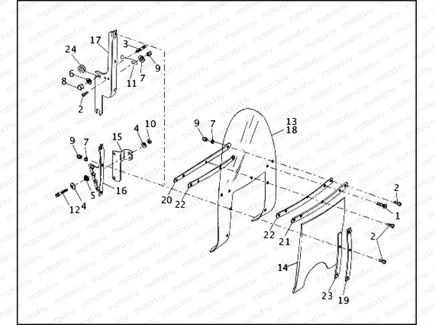 WINDSHIELD - FLHS, FLHR