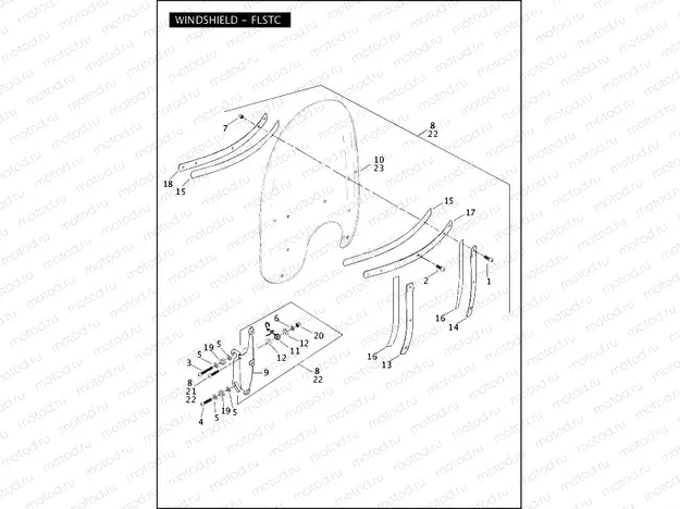 WINDSHIELD - FLSTC