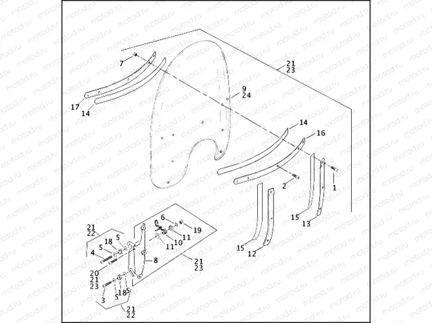 WINDSHIELD - FLSTC/I