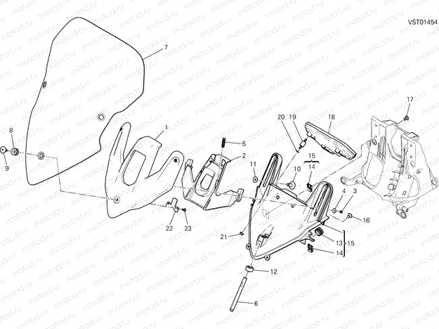 WINDSHIELD [MOD:MS1200;XST:AUS,EUR,FRA,JAP]