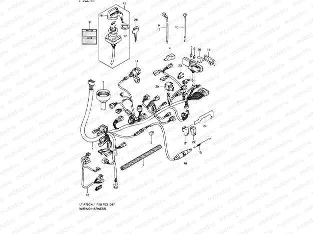 WIRE HARNESS (LT-A750XL1 P28)