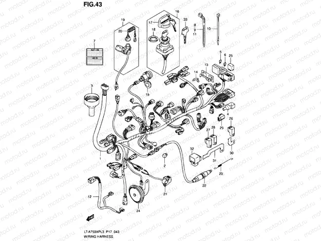 WIRE HARNESS (LT-A750XPL3 P17)