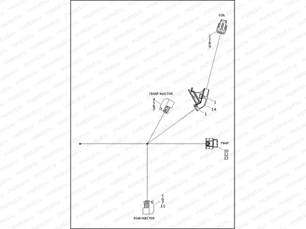 WIRING HARNESS, ENGINE (3 OF 3)