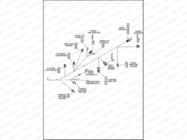 WIRING HARNESS, ENGINE (3 OF 4)