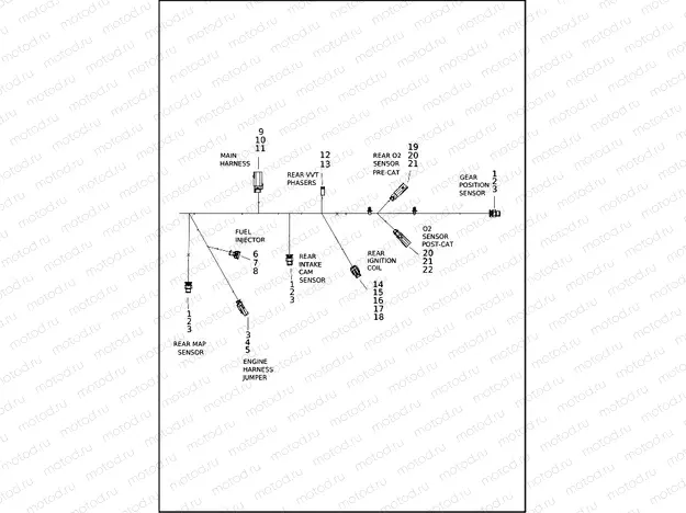 WIRING HARNESS, ENGINE (4 OF 4)