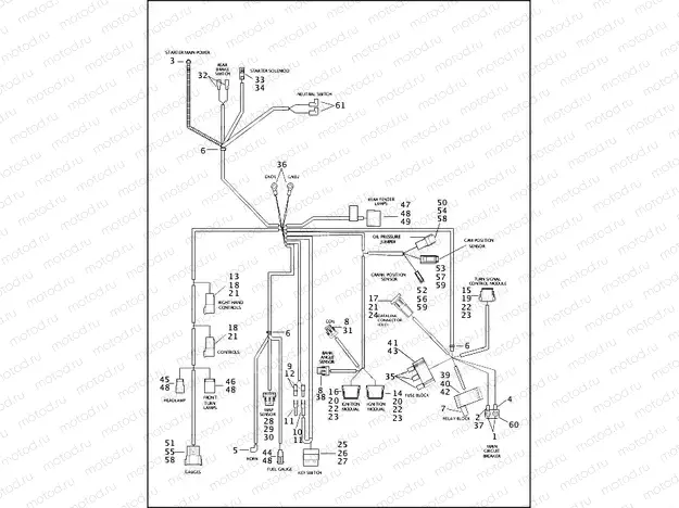 WIRING HARNESS - FXD, FXDSC, FXDL, FXDX (1 OF 2)