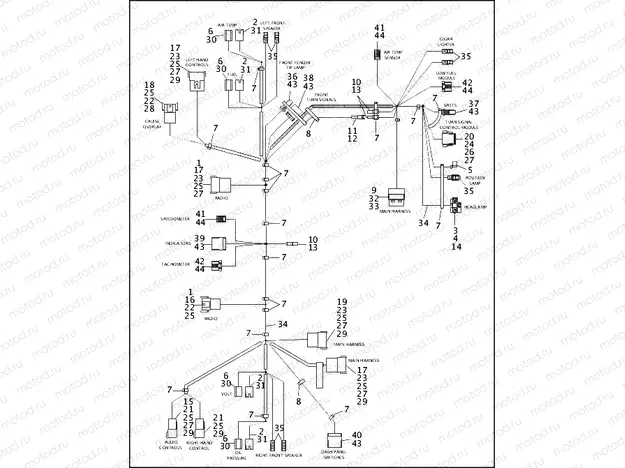 WIRING HARNESS, INTERCONNECT - FLHT (1 OF 2)
