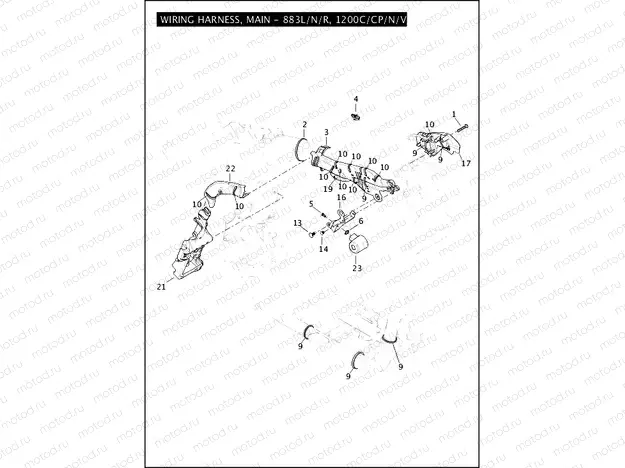 WIRING HARNESS, MAIN - 883L/N/R, 1200C/CP/N/V/X (3 OF 3)