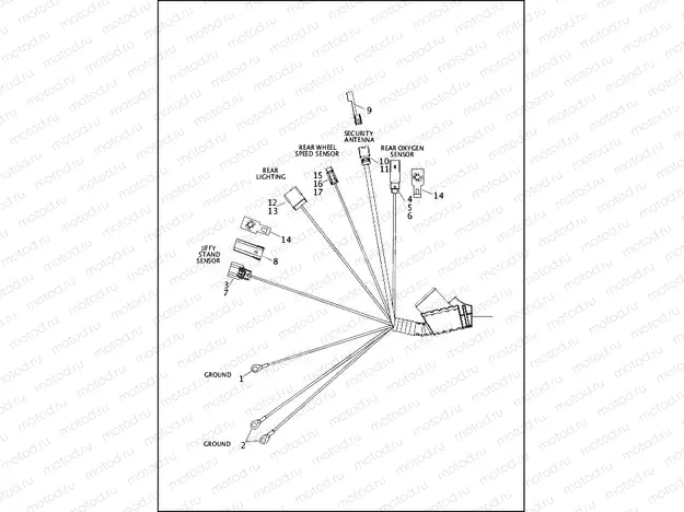WIRING HARNESS, MAIN, ABS - ALL MODELS EXCEPT FXDLS (2 OF 10)