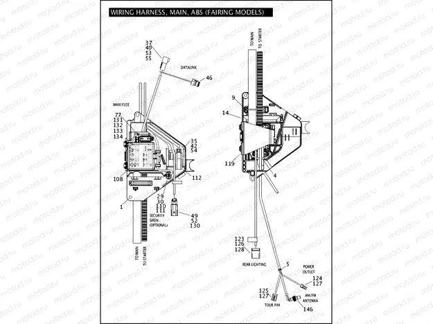 WIRING HARNESS, MAIN, ABS (FAIRING MODELS) (4 OF 6)
