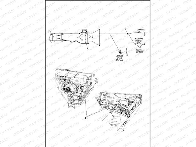 WIRING HARNESS, MAIN, ABS (FAIRING MODELS) - FLHTCU, FLHTCUL TC, FLHTK AND FLHTKL (6 OF 8)