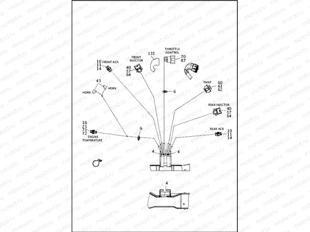 WIRING HARNESS, MAIN, ABS (FAIRING MODELS) - FLHTCU & FLHTK (3 OF 8)