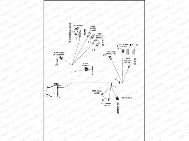 WIRING HARNESS, MAIN, ABS (FAIRING MODELS)-FLTRX AND FLTRXS (7 OF 8)