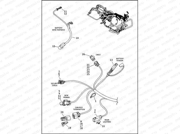 WIRING HARNESS, MAIN, ABS - FLHRXS (10 OF 10)