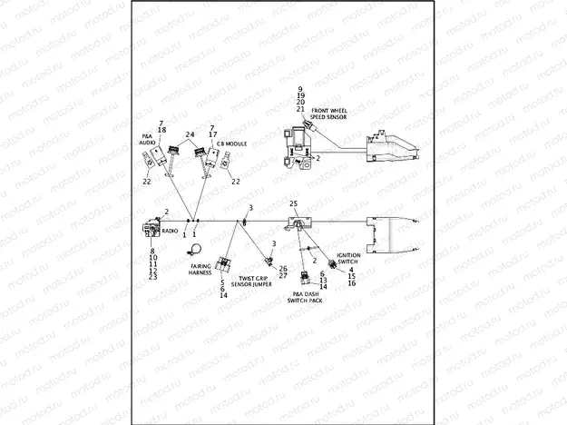 WIRING HARNESS, MAIN, ABS - FLHTCU (2 OF 8)