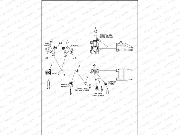 WIRING HARNESS, MAIN, ABS - FLHTK AND FLHTKL (2 OF 10)