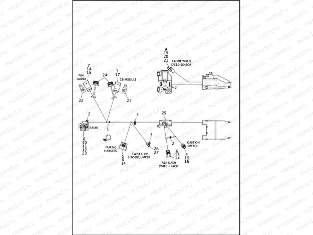 WIRING HARNESS, MAIN, ABS - FLHTK AND FLHTKL (2 OF 8)