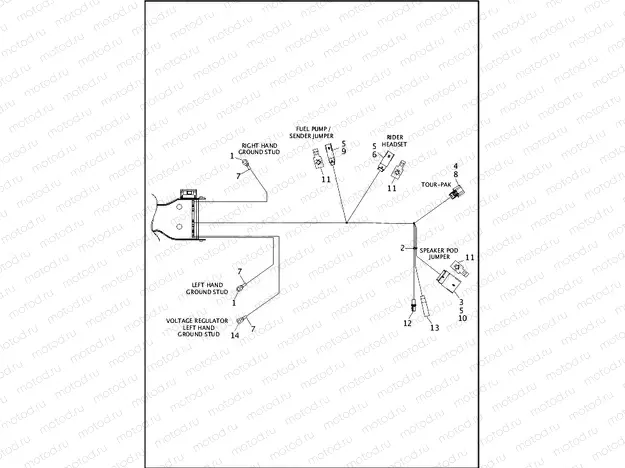 WIRING HARNESS, MAIN, ABS - FLHTK AND FLHTKL (5 OF 10)
