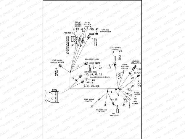 WIRING HARNESS, MAIN, ABS - FLHTK AND FLHTKL (7 OF 10)