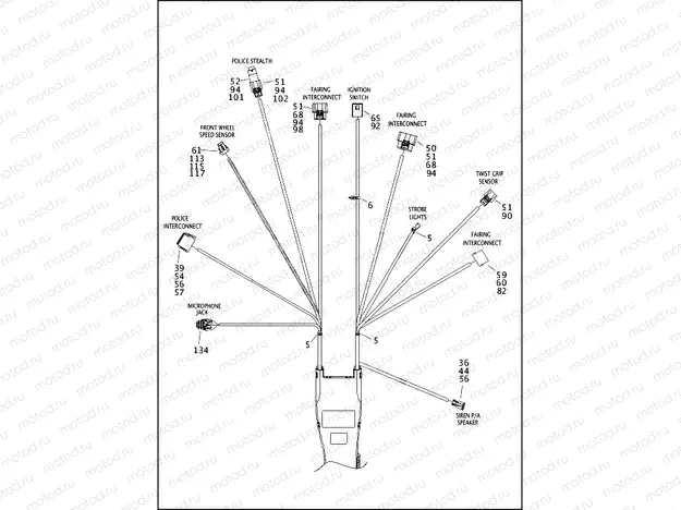 WIRING HARNESS, MAIN, ABS - FLHTP (1 OF 5)