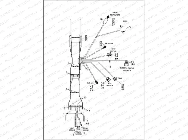WIRING HARNESS, MAIN, ABS - FLHTP (2 OF 5)