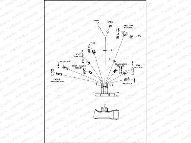 WIRING HARNESS, MAIN, ABS - FLHTP (3 OF 9)