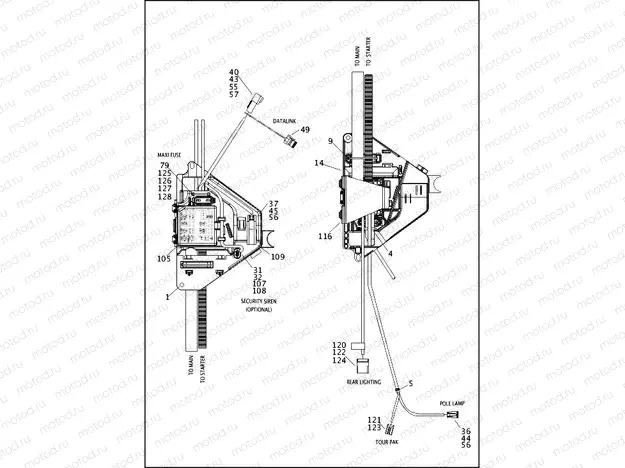 WIRING HARNESS, MAIN, ABS - FLHTP (4 OF 5)