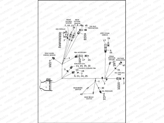 WIRING HARNESS, MAIN, ABS - FLHTP (7 OF 8)