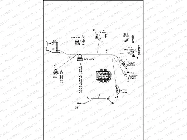WIRING HARNESS, MAIN, ABS - FLHTP (8 OF 8)