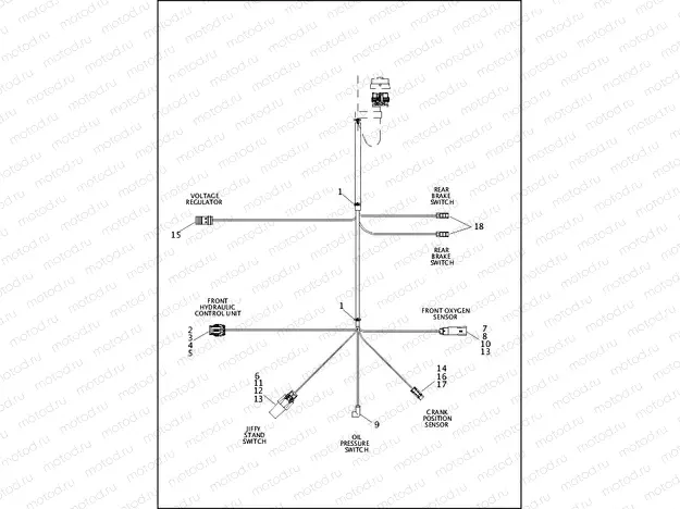 WIRING HARNESS, MAIN, ABS - FLSTF, FLSTFB AND FLSTFBS (5 OF 5)