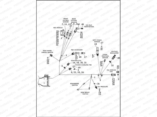 WIRING HARNESS, MAIN, ABS - FLTRX AND FLTRXS (7 OF 8)